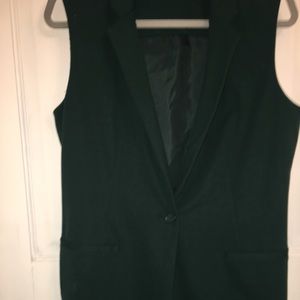 Green long vest
